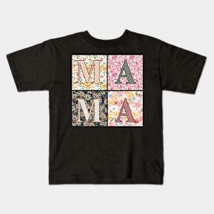 Retro Boho designs Mama Gift For Women Mother day Kids T-Shirt